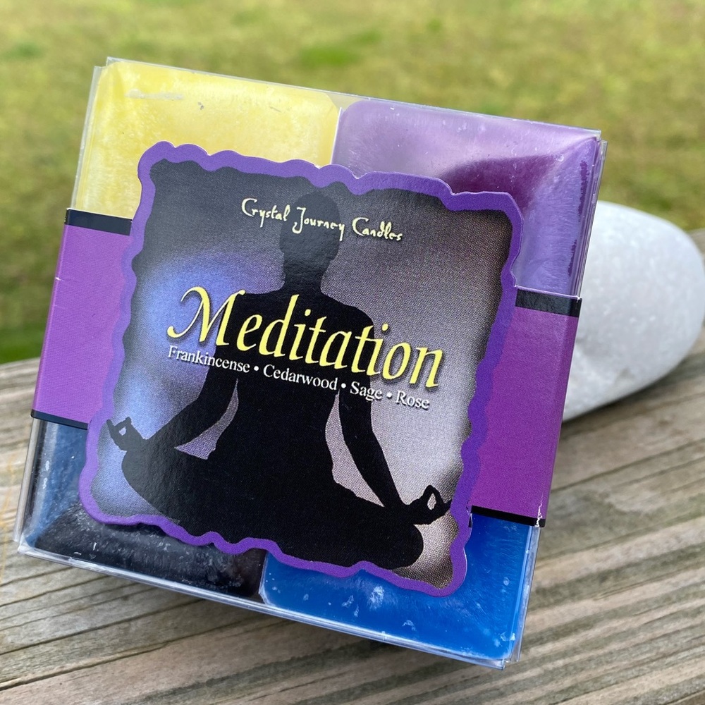 Meditation Candles 4 Candle Gift Set Sacred Space Crystal Journey Candles USA